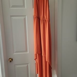 INC International Concepts Vibrant Orange High Low Dress